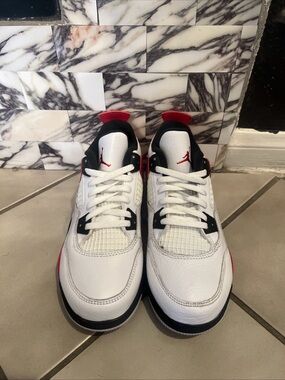 NEW Jordan 4 Retro Low Red Cement PS BQ7669-161 Size 1.5Y (Grade B)